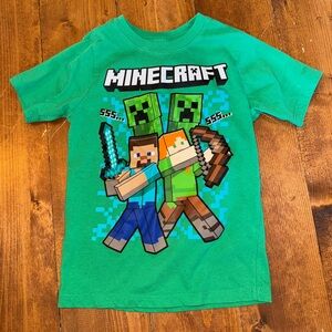 MINECRAFT Green Kids T-Shirt